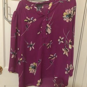 Fuschia Floral Top